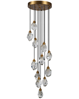 Lustre en cristal en spirale moderne pour salon de villa, hall d'hôtel, éclairage d'escalier pour plafond haut