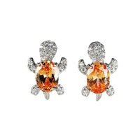 Conjunto de collares y pendientes con forma de tortuga para mujer y niña, joyería con adornos de animales, moda al por mayor