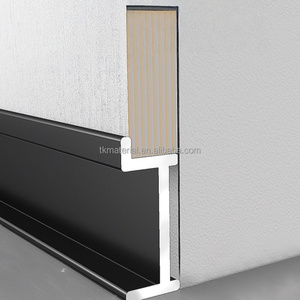 Moderna Battiscopa Minimalista in Lega di Alluminio a Incasso per Pavimenti e Pareti di Hotel e Appartamenti - Product Image 3