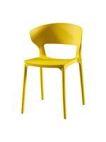 Chaise de jardin empilable en résine plastique polypropylène colorée de style nordique moderne pour restaurant et café