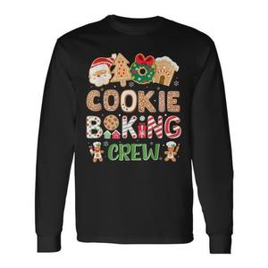 T-shirt a maniche lunghe per la famiglia, coordinata con il tema Cookie Baking Crew, regali di Natale - Product Image 1