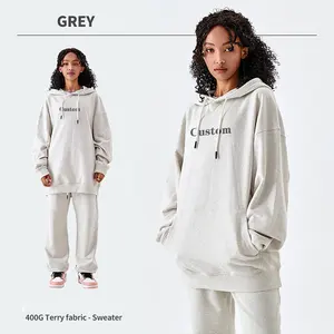 Groothandel Kwaliteit Poff Print Zwaargewicht Katoenen Heren Hoodie Oversized Custom Print Pullover Katoen Custom Hoodies