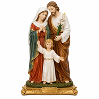 Statue personnalisée de la Vierge avec ailes dorées et branche de palmier, figurine religieuse en résine pour église catholique, décoration intérieure, cadeau, grossiste