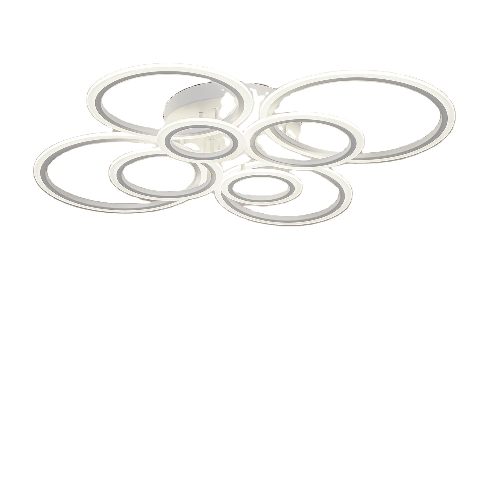TSINYE Dimmable LED Chandelier Flush Mount Ceiling Lights Remote Control Acrylic Ring Ceiling Lamp Fixture for Living Room