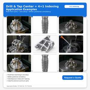 Centro de Mecanizado CNC de 5 Ejes con Función de Perforación y Roscado - Product Image 5