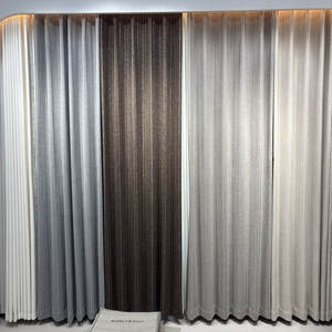 Rideaux occultants en polyester à texture lin, avec motifs imprimés et broderies, insonorisants, avec crochets - Product Image 5