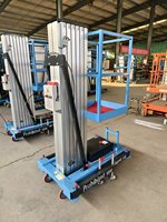 Plateforme élévatrice hydraulique gonflable à roues, monocolonne en alliage d'aluminium, petit élévateur de maintenance, petit élévateur pour travaux en hauteur