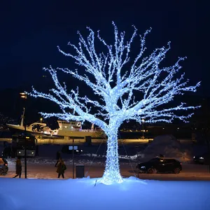 Arbre en boule illuminé à Motif 3D, grand éclairage d'extérieur, chaîne à lumière de couleur rose, pour noël et sapin, offre spéciale