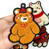 Patchs brodés en chenille motif pingouin et chien, autocollants, appliques DIY, ornements, vente en gros, petites commandes acceptées, personnalisation OEM