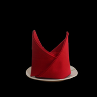 Serviettes de table en coton 100% rouge, lavables, durables, personnalisables, avec ourlet surjeté, pour restaurants et traiteurs, vente en gros