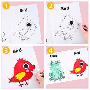 Increíble Libro de Colorear con Temática de Animales de Dibujos Animados, Conecta los Puntos, para Niños de 4 a 8 Años - Product Image 2
