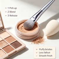 Ensemble de 14 pinceaux de maquillage en aluminium argenté, poils doux, ensemble complet pour poudre libre, fard à joues, fard à paupières, anticernes, logo personnalisé, vente en gros