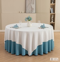 Linge de table en polyester blanc uni pour hôtels et restaurants, vente en gros du fabricant, 108 pouces, rond, pour mariage