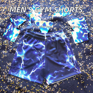 Pantalones Cortos Deportivos Personalizados para Hombre, Casuales, Hasta la Rodilla, de Poliéster Satinado, Diseño Sólido, Secado Rápido, para Fitness y Running - Product Image 2