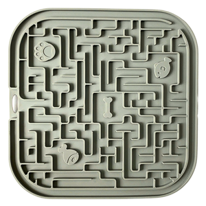 Tapis à lécher carré en silicone pour animaux de compagnie, assiette d'alimentation pour animaux, assiette à alimentation lente - Product Image 3