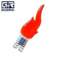 Puce LED COB à filament effet flamme 3V 2200K Rouge Jaune Bleu Vert Rose pour bougies résidentielles DC