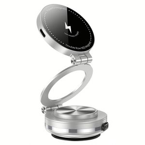 Support de téléphone magnétique double pliable pour voiture avec chargeur sans fil à aspiration sous vide C5 pour écran de téléphone portable - Idéal pour le dropshipping - Product Image 1