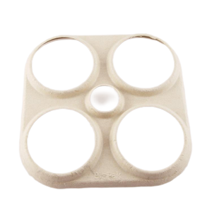 Parçalanabilir hamuru çevre dostu ambalaj özelleştirmek ıslak preslenmiş kağıt tutucu dört bardak tutucu altı bardak tutucu kutular - Product Image 3