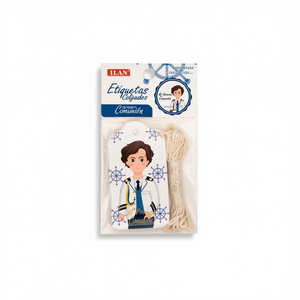 Etichette Pendenti Ilan con Design Battesimale Stile Marinaio per Bambino 29205 - Product Image 1