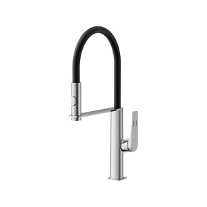 Modern Pull Down Kitchen Faucet Single Handle Ceramic Valve Deck Mounted 2.0-2.9gal/m - Product Image 1