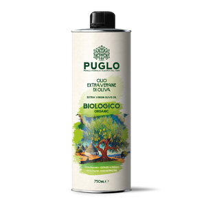 Aceite de Oliva Virgen Extra Orgánico Puglo 750 ml, Aceite de Cocina Italiano Extraído en Frío - Product Image 1