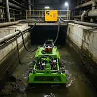 Robot de dragage submersible haute puissance avec une grande pompe d'aspiration pour le désagréement des réseaux de drainage de canalisations DN600
