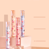 Vendor jelas Label pribadi Lip Gloss kustom bunga kosmetik Mineral cair Makeup tahan air Lip Gloss wanita Bibir Makeup Kecantikan