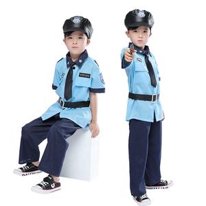 Halloween Children Police Officer gioco di ruolo Costume carriera Day Dress Up Set uniforme poliziotto Unisex con accessori giocattolo - Product Image 2