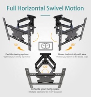 Support mural TV ZENO à mouvement complet pour téléviseurs de 32 à 60 pouces, pivotant, VESA 400x400, acier laminé à froid P5-L400