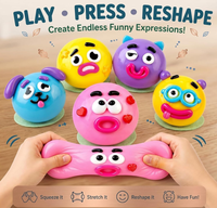 Jouets en peluche en forme de visage de chien, soulagent le stress et l'anxiété, jouets anti-stress pour adultes et enfants, jouets sensoriels, cadeaux promotionnels