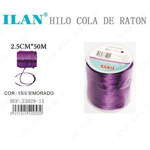 Cordoncino a Coda di Topo ILAN 2,5Cm 50M Viola per Lavori Artigianali - Product Image 1