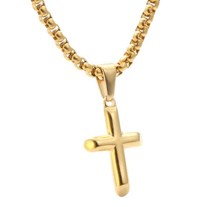 <b>Cross</b> Pendant Necklace Zinc Alloy Unisex Gift Jewelry Hip Hop Style Trendy Design - Product Image 1