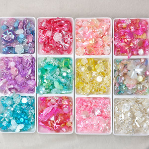 Perles baroques irrégulières bicolores et perles mélangées pour DIY : breloques de téléphone, épingles à cheveux, ornements pendantes, matériaux pour accessoires - Product Image 1