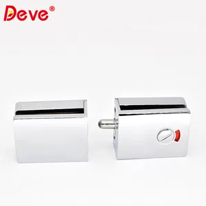 Bathroom Hardware Heavy-duty Sliding Door Toilet Glass Door Lock With Indicator