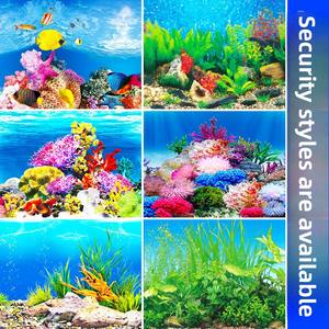 วอลเปเปอร์ตู้ปลาสเตอริโอ3D ความละเอียดสูงกระดาษพลาสติกสองด้านสำหรับตกแต่งตู้ปลาสำหรับตู้ปลา - Product Image 4