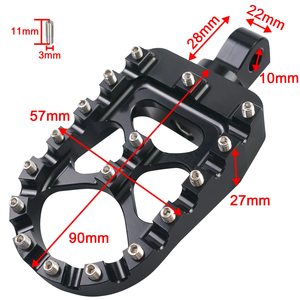 Repose-pieds larges pour moto CNC en aluminium, réglables à 360 degrés - Product Image 3