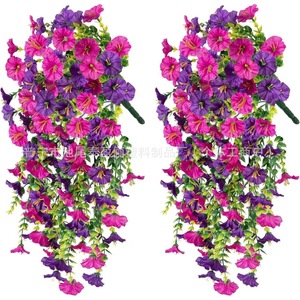 Guirnalda de Flores de Trompeta de Gloría de la Mañana, 75 cm, Flor Artificial para Colgar en la Pared, Decoración de Plástico y Seda para el Hogar, Bodas y Jardín - Product Image 1