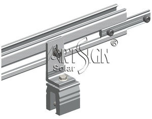 Soporte de Montaje Solar de Aluminio Art Sign con Base en <span class=keywords><strong>L</strong></span> para Techos Metálicos de 80/84 mm de Altura para Techos de Junta Vertical, Soporte para Panel Fotovoltaico - Product Image 3