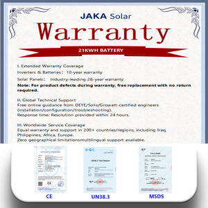 Sistema de Almacenamiento de Energía Solar JAKA Ultradelgado de Estado Sólido con Paneles Solares, Batería de Litio de 48V y Cargadores - Product Image 6