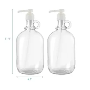 Wholesale 2000ml 1/2 gallon large capacity with handle household press pump head wine bottle California empty beer jug container