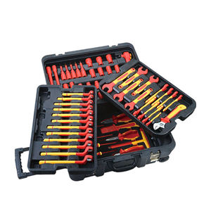 ชุดเครื่องมือช่างฉนวนกันไฟฟ้า 68 ชิ้น สำหรับใช้ในบ้าน ประแจ AC1000V ได้รับการรับรองมาตรฐาน VDE ใช้แรงมือ ผลิตตามแบบ OEM ปรับแต่งได้ ขั้นต่ำในการสั่งซื้อ 1 ชุด HJWH77 1000V VDE C - Product Image 1