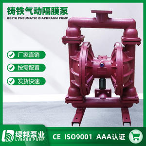 ปั๊มไดอะแฟรมคู่แบบนิวเมติกเหล็กหล่อ QBY-25 ปั๊มกรองน้ำแบบทนน้ำมันสำหรับแรงดันน้ำต่ำ - Product Image 3