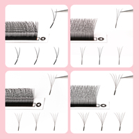 Extensions de cils YY Lashes 3D 4D 5D, forme étroite, volume, bouquets pré-faits, plateaux de faux cils, sans cruauté, naturels, longs, faits à la main