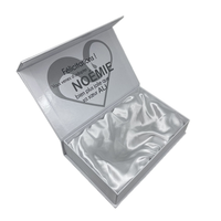 Boîte cadeau rigide de luxe avec fermeture magnétique, doublure en satin, impression personnalisée du logo, emballage en papier pour bijoux, cosmétiques, souvenirs, cadeaux