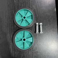 Roues pour compresseur d'air, accessoires pour pompe de compresseur d'air, roulettes complètes de 5 pouces, roues en plastique PVC résistantes à l'usure avec pied