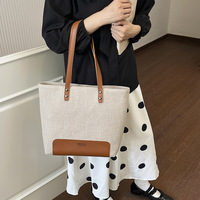 Sac fourre-tout en toile personnalisé, grande capacité, sac à bandoulière pour femmes, sac de shopping réutilisable avec logo