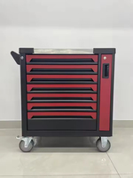Juego de Herramientas de Acero Inoxidable de Alta Resistencia de 258 Piezas, Carro de Almacenamiento con 7 Cajones Ajustables y Ruedas para Taller, 84 cm, Personalizable