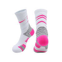 Chaussettes de basket-ball personnalisées pour hommes - Chaussettes de basket-ball d'élite blanches écologiques et respirantes