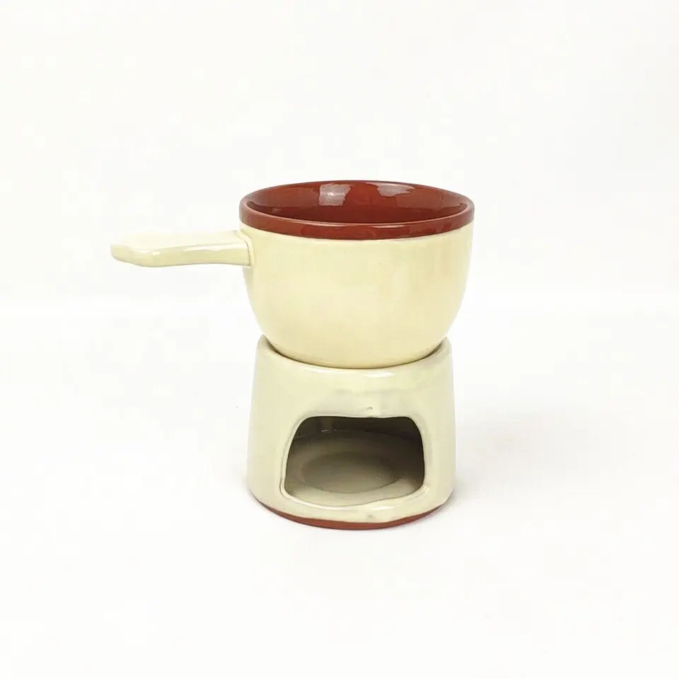 Benutzer definierte kreative Küche Mini Topf Keramik Milch butter Wärmer Fondue