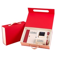 X616-12026 Coffret Cadeau d'Affaires de Noël 2027 Luxe Personnalisé avec Logo Impression UV Tasse Porte-clés Carnet A5 en PU et Batterie Externe